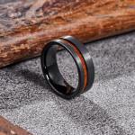 King Will 8mm Black Tungsten Wedding Ring