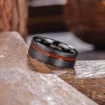 King Will 8mm Black Tungsten Wedding Ring