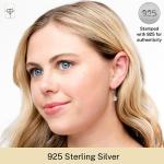 Sterling Silver 2 CT.TW CZ Dangle Earrings
