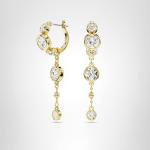 Swarovski Imber Mini Hoop Drop Earrings in Gold
