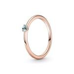 PANDORA Light Blue Rose Gold Solitaire Ring