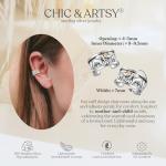 Elephant 925 Sterling Silver Ear Cuff Earrings