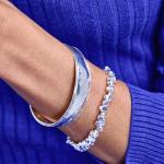 Silpada Hematite Bead Sterling Silver Bracelet 7.5