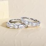 Elegant 2.1cttw CZ Half Eternity Wedding Band