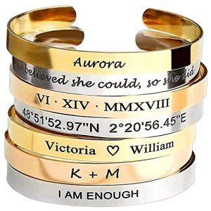 Custom Engraved Cuff Bracelet for Any Occasion