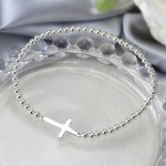 Faithful Christian Cross Sterling Silver Bracelet