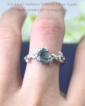 Moss Agate and Birthstone Sterling Silver Ring
