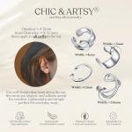 925 Sterling Silver Non-Piercing Ear Cuffs - 4 Styles