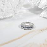 Sterling Silver Blue Zirconia Channel Set Ring