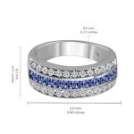 Sterling Silver Blue Zirconia Channel Set Ring