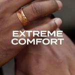 Black Metallic Silicone Wedding Ring for Men - Size 10