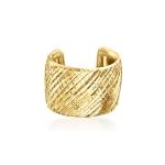 14kt Yellow Gold Cross-Hatched Ear Cuff