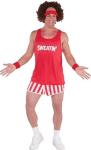 Red Fitness Instructor Costume Set with Accessories