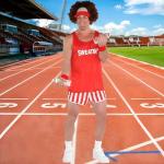 Red Fitness Instructor Costume Set with Accessories