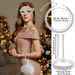 Sparkling Rhinestone Masquerade Jewelry Set for Parties