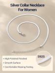 3mm Sterling Silver Dainty Choker Necklace 12inch