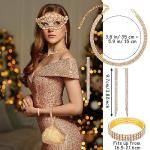 Glittering Rhinestone Masquerade Jewelry Set for Women