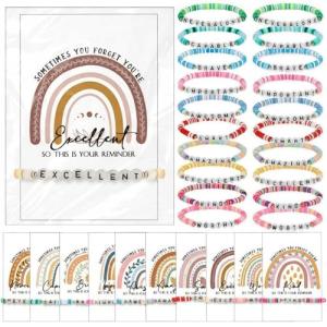 Inspirational Glow-in-the-Dark Rainbow Bracelets Set
