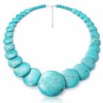 Turquoise Chunky Choker Necklace in Sterling Silver