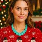 Turquoise Chunky Choker Necklace in Sterling Silver