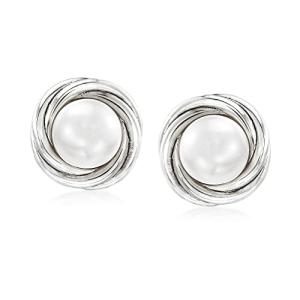 Sterling Silver 8mm Cultured Pearl Clip-On Earrings