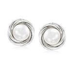 Sterling Silver 8mm Cultured Pearl Clip-On Earrings