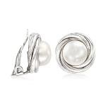 Sterling Silver 8mm Cultured Pearl Clip-On Earrings