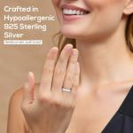 Sterling Silver Moon Star Fidget Spinner Ring