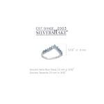 Swiss Blue Topaz & Tanzanite V Shape Ring