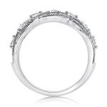 Woven Sterling Silver Art Deco CZ Statement Ring