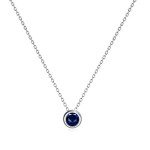 Blue Sapphire 925 Sterling Silver Choker Necklace