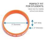 Anderson's Student of the Month Silicone Bracelets, 25 Pack