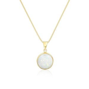 14K Gold Opal Pendant Necklace for Women