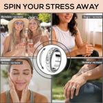 Sterling Silver Spinner Ring with Moon and Star