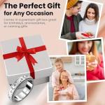 Sterling Silver Spinner Ring with Moon and Star