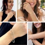 Sterling Silver Stretch Charm Bracelets for Women
