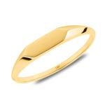 Thin 14K Gold Signet Ring for Men and Women