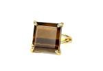 14k Gold Tiger Eye Handmade Statement Ring