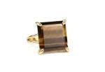 14k Gold Tiger Eye Handmade Statement Ring