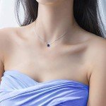 Blue Sapphire 925 Sterling Silver Choker Necklace