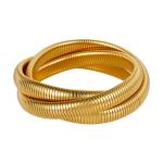 Gold Stretch Bangles Set for Women - 3 Pack