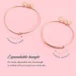 Gold Expandable Wings Charm Bangles Set of 2