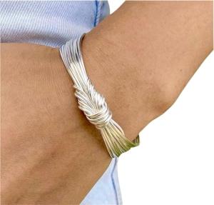 Sterling Silver Knot Cuff Bracelet for Her