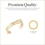 Mila Gold Cuff Bracelet - Adjustable Women’s Jewelry