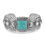 Montana Silversmiths Turquoise Flourished Cuff Bracelet