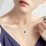 Blue Sapphire 925 Sterling Silver Choker Necklace