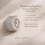 Sterling Silver Multi-Row CZ Diamond Ear Cuff