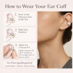 Sterling Silver Multi-Row CZ Diamond Ear Cuff