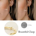 Twisted 14K Gold Hoop Earrings for Women
