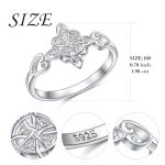 Celtic Knot Heart Sterling Silver Stackable Ring